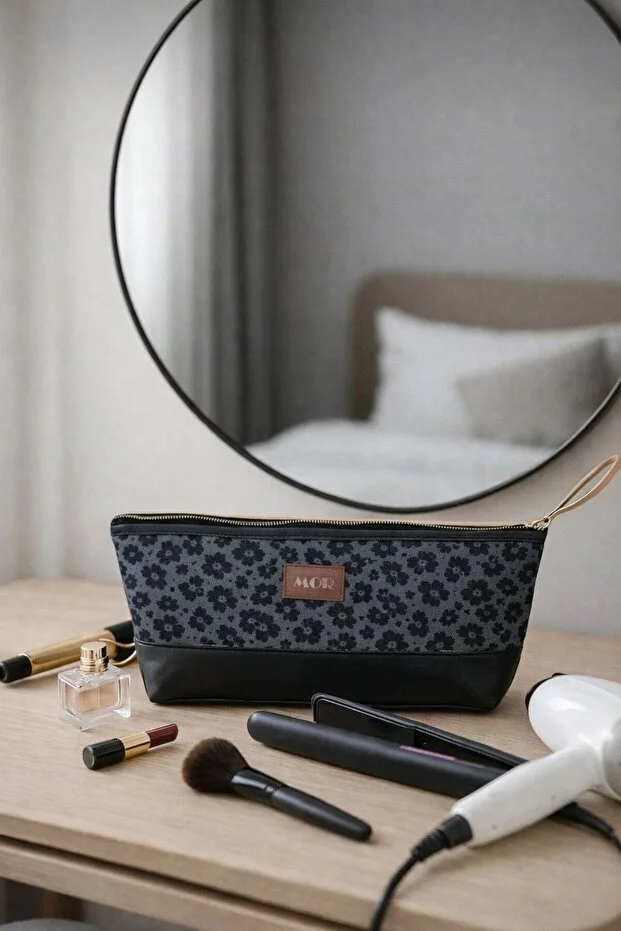 Lüx Premium Leopar Saç Şekillendirici Çantası I Saç Düzleştirici Çantası I Saç Maşası Çantası I 38x16x16