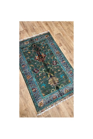 El Dokuma Afghan Halısı Yeşil