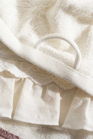 Ecocotton Alessa Krem/pudra/yeşil %100 Organik Pamuk 3 Parça Havlu Seti 30x50 Cm Krem - Yeşil