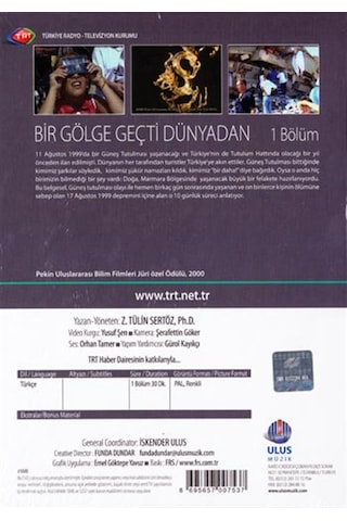 Bir Gölge Geçti Dünyadan Trt Arşiv 75 - Dvd