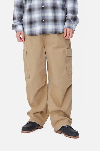 Carhartt Wıp 100% Pamuk Cole Cargo Pantolon - Unisex Geniş Paça, Renk Doğal
