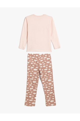 Koton Pamuklu Pijama Takımı Baskılı Pembe 5wlk40020mk Gülkurusu