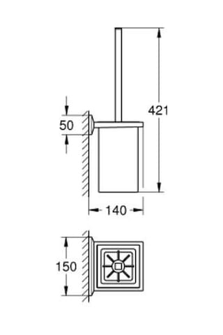 Grohe Allure Brilliant Tuvalet Fırçalığı - 40900000 Gümüş