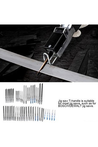 Maiyame 48'li T Saplı Testere Blades Seti Hss & Sk5 Karbon Çelik Ahşap, Metal, Alüminyum Kesim Dayanıklı Saklama Kutusu Ev Ve İşletme Kullanımı