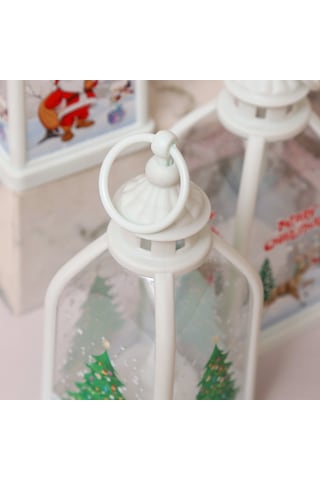 Vkemall Noel İçin Led Kule Şeklinde Işıklı Dekoratif Aydınlatma - Santa Claus Desenli Ev Dekoru Lambası