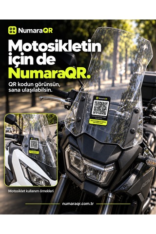 Numaraqr Qr Kodlu Araç Numaratörü Sticker Cam Içi