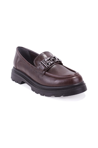 Dagoster Dza07-90801 Kahve Günlük Loafer Kadın Ayakkabı Kahve