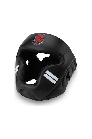 Titan Sport Yüz Korumalı Boks Kaskı , Siyah Pitbull Desenli Model Çok Renkli