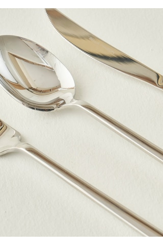 Bella Maison Milano 18 Parça Tatlı Çatal Kaşık Bıçak Seti Silver Silver