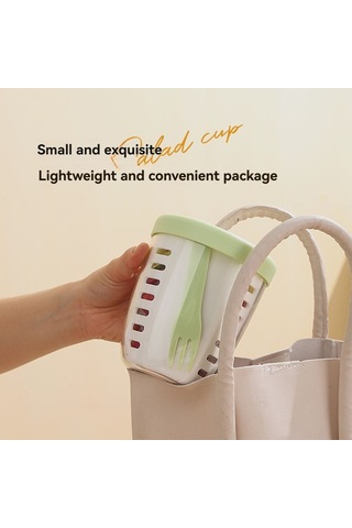 Yaozixa Taşınabilir Meyveli Yoğurt Kasesi - Pratik Kahvaltı Ve Hafif Öğün İçin Kapaklı Yeşil