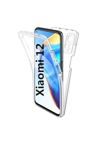 Teknomoda Xiaomi Mi 12 Kılıf 360 Şeffaf Ön Arka Korumalı Şeffaf Silikon