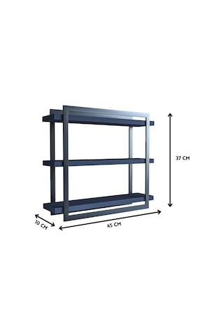 Alpa Ev Mobilya 3 Katlı Metal Çerçeveli Mutfak Organizer Baharatlık, Kahve Köşesi, Tezgah Düzenleyici. Atlantik Çam