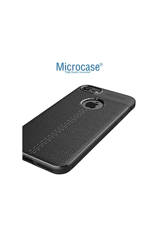 Microcase Apple Uyumlu iPhone Se 2022 Leather Tpu Silikon Kilif - Siyah 547515550