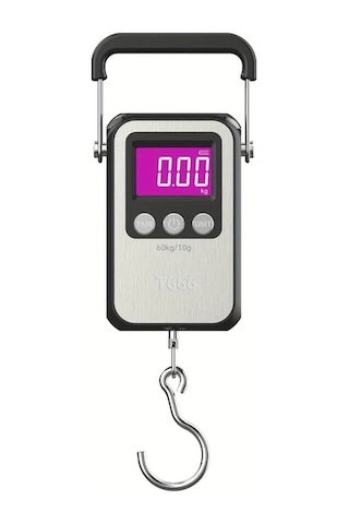 Xuweiwei 60kg 10g Hassas El Tipi Dijital Terazi Arka Aydınlatmalı Lcd Ekran Taşınabilir Asma Terazisi Kamp Mutfak Balıkçılık Aaa Pil -