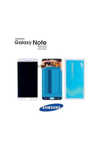 Samsung Galaxy Note 5 N920 Uyumlu Lcd Ekran Dokunmatik Beyaz Servis Orj