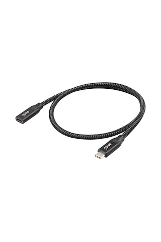 Yaleker Usb 3.1 Gen2 Type-c Uzantı Kablosu - Pd 100w Hızlı Şarj, 20gbps Veri Transferi, 4k Ses-video, Thunderbolt3 Dış Disk Uyumlu, Siyah, 0.6m