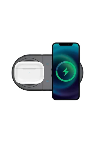 Şarj Aleti Şık Güvenli 2 'si 1 Arada Kablosuz Saat, Kulaklık Telefon Hızlı Çoklu Şarj Etme Aparatı 1 Adet