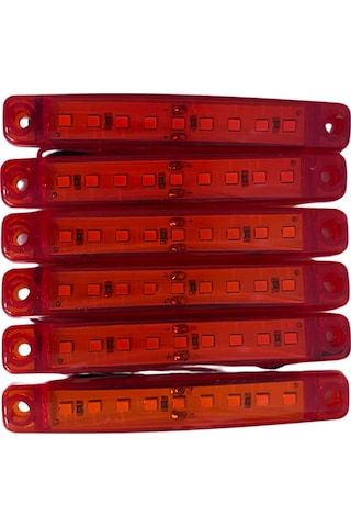 Parmak Led Turuncu 9 Ledli 6 Adet