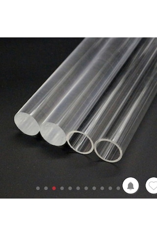 PLEKSİ ŞEFFAF BORU 100 mm dış çap 90, mm iç boy 1 mt