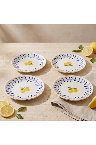 Güral Limon Desenli 19 Cm 4lü Porselen Pasta Tabağı Seti Diğer