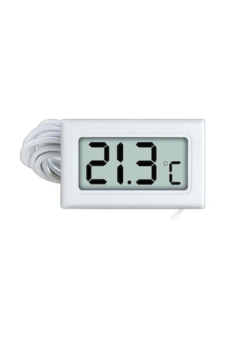 Youmex Akvaryum İçin Led Ekranlı Dijital Termometre - 1 C Doğruluk, -50 C/+110 C Aralığı, 2m Uzun Kablolu, Lcd Gösterim