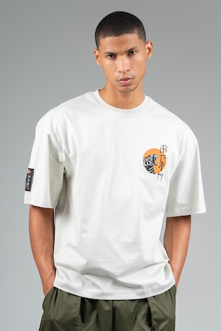 Maraton Sportswear Oversize Erkek Bisiklet Yaka Kısa Kol Basic Gümüş Gri T-shirt 23243-gümüş Gri