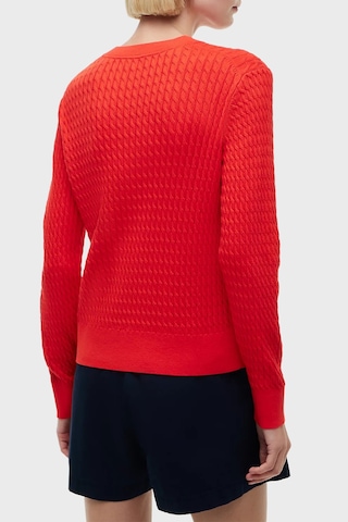 Tommy Hilfiger % 100 Pamuk Regular Fit Bisiklet Yaka Örgü Kazak Kadın Kazak Ww0ww44993 Xnf Kırmızı