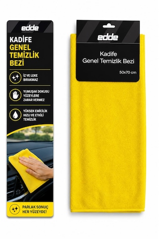 Edde Araba Araç Oto Kadife Genel Temizlik Bezi 50 70 Cm Oto Detailing