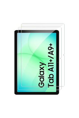 Samsung Galaxy Uyumlu Tab A11 Plus 2025 Kılıf Ekran Koruyucu Kalem Seti 360 Dönebilen Kapak Ön Arka Koruma Siyah