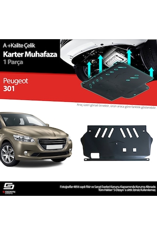 S-dizayn Peugeot 301 Çelik Karter Muhafaza 2012 Üzeri A+ Kalite