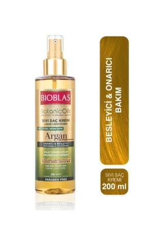 Bioblas Botanic Oils Argan Yağlı Sıvı Saç Kremi 200 Ml Onarıcı Argan Sıvı Saç Bakım Kremi