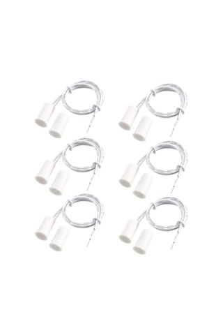Rc-33 Nc Gömme Kablolu Güvenlik Pencere Kapı Kontak Sensörü Alarm Manyetik Saz Anahtarı Beyaz - 6 Set