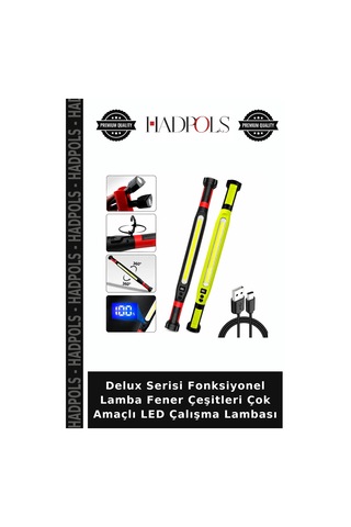 Delux Serisi Fonksiyonel Lamba Fener Çeşitleri Çok Amaçlı Led Çalışma Lambası
