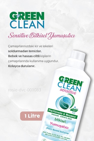 Green Clean Sensitive Yumuşatıcı 1000 Ml 7 Al 6 Öde Ve Rosie Hediye