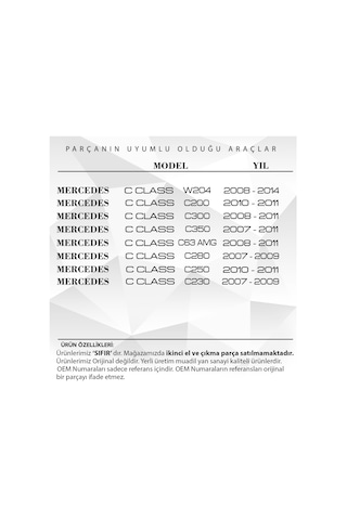 Mercedes C Class W204,c200,c250 İçin Havalandırma Izgara Kapağı-sağ