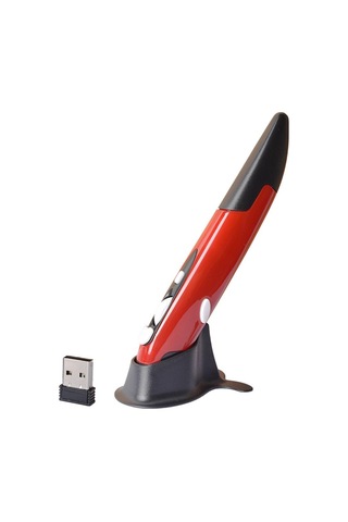 Homyl 2.4ghz Optik Kablosuz Kalem Fare Usb Alıcı Kırmızı