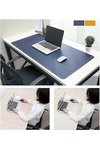 Bilgisayar Mouse Pad'i Büyük Kaymaz Kalın Pvc Su Geçirmez Taşınabilir Katlanabilir Düz Renkli Dizüstü Bilgisayar Oyun Mouse Pad'i Bilgisayar Aksesuarları Gri