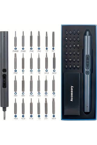 Tcherchi UD19744 28 In 1 Arada Elektrikli USB Hızlı Şarj Tornavida Seti