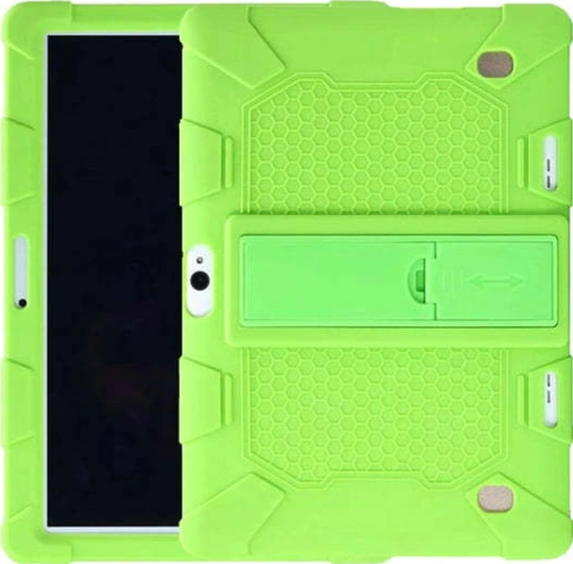 Youtek 10.1 İnç Tablet Koruması: Universal Deri Kılıf, Yerleşik Stand Ve Silikon İç Çeper İle Yeşil