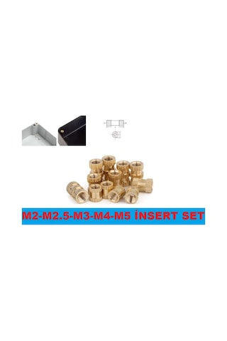Insert Çakma Somun M2-M2.5-M3-M4-M5 50 Adet Set Insert Çakma Somun M2-M2.5-M3-M4-M5 50 Adet Set