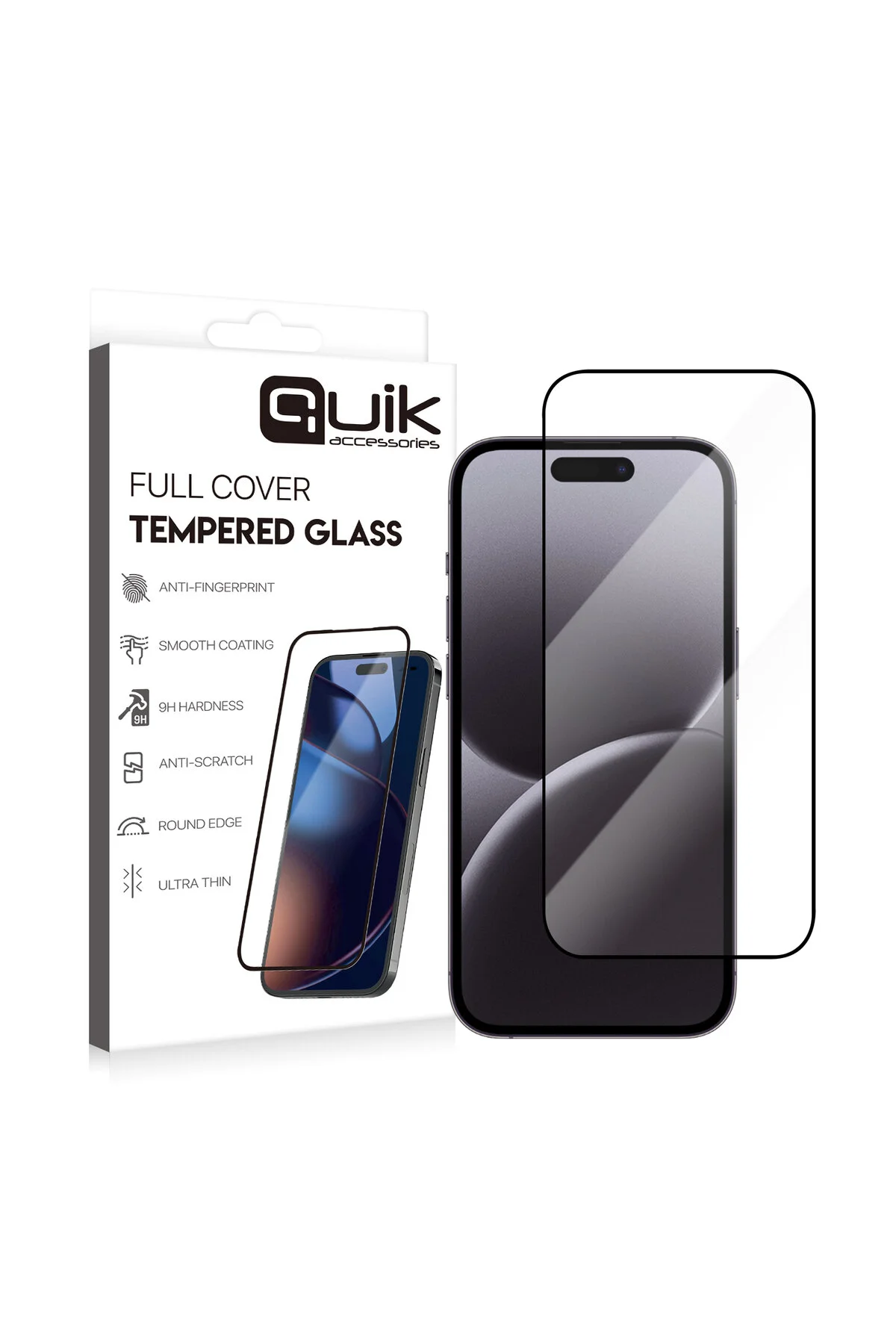 Accessories Apple Uyumlu iPhone 16 Pro Max Temperli Cam Ekran Koruyucu Tam Kaplama