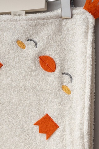 Sevimli Civciv Pamuklu Bornoz Seti 4 Parça Krem