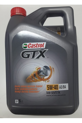 Castrol GTX 5W-40 Sentetik Motor Yağı 4 L