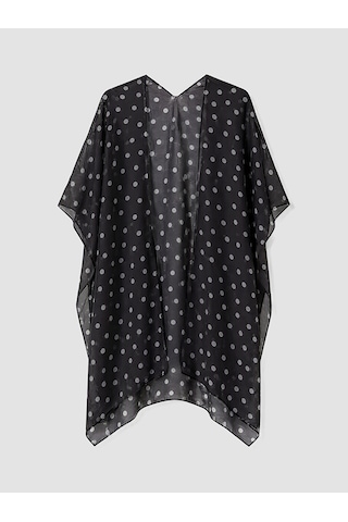 Lcw Dream Siyah Şal Yaka Desenli Kadın Kimono