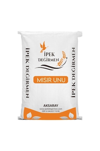 İpek Değirmen Mısır Unu 5 kg Taş Değirmen Taze Doğal Yerli Glutensiz Katkısız Tam Mısır Unu