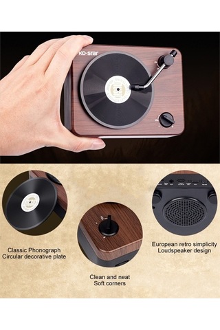 Artfulabode Ses Çalar Ahşap Koyu Rengi, Model: Klasik Ahşap