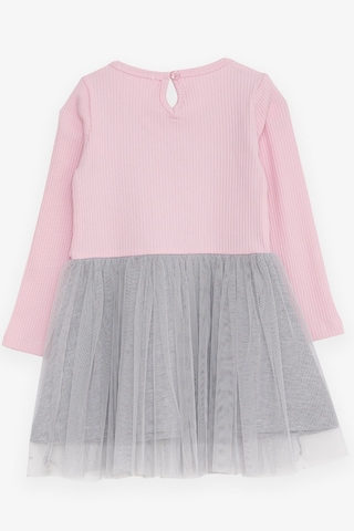 Breeze Kız Çocuk Uzun Kollu Elbise Tüllü 3-8 Yaş, Pembe