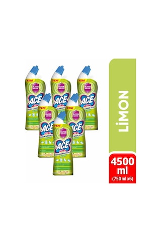 Ace Ultra Yoğun Kıvamlı Çamaşır Suyu Limon Tazeliği 810g X6 6'lı Set