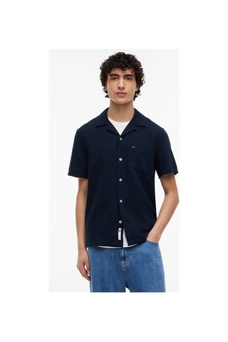 Tommy Hilfiger Erkek Tjm Reg Lınen Blend Camp Ss Ext Dm0dm23058-thc1g-15606 Lacivert