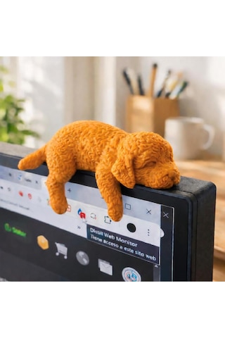 İkili Uyuyan Köpek Biblo Seti - Minimalist Ev Ve Ofis Dekorasyonu Hediye Paketli